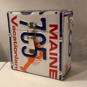 Two License Plate Crossbody Bags